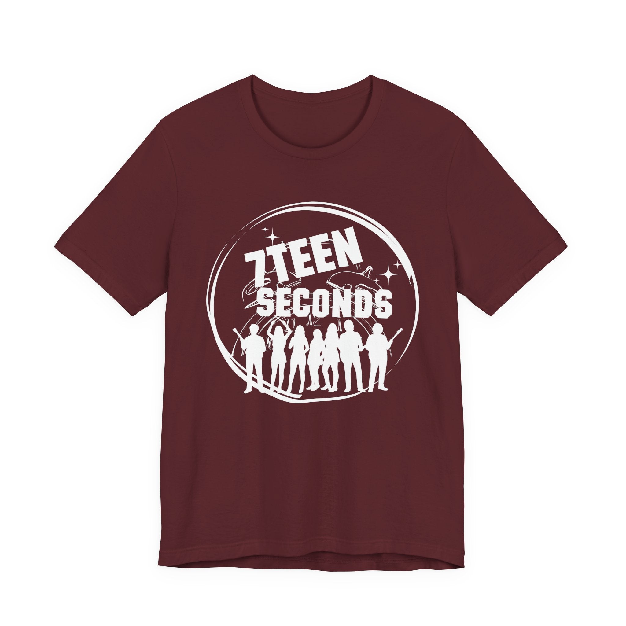 7Teen Seconds band logo T-Shirt | silhouette rock group tee