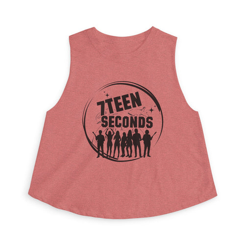 7Teen Seconds Band Logo Crop Top | Silhouette Rock Group Graphic Tank