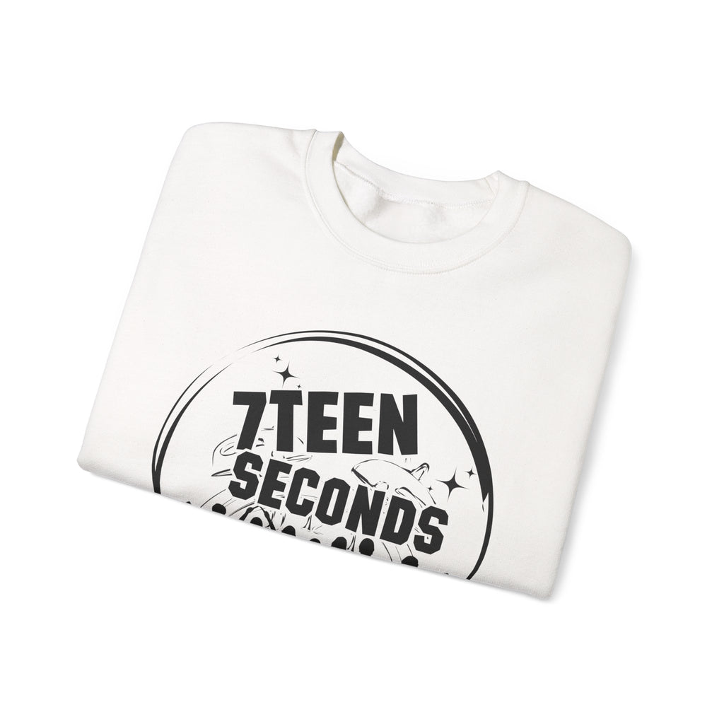 7Teen Seconds White Crewneck Sweatshirt | Classic Pullover