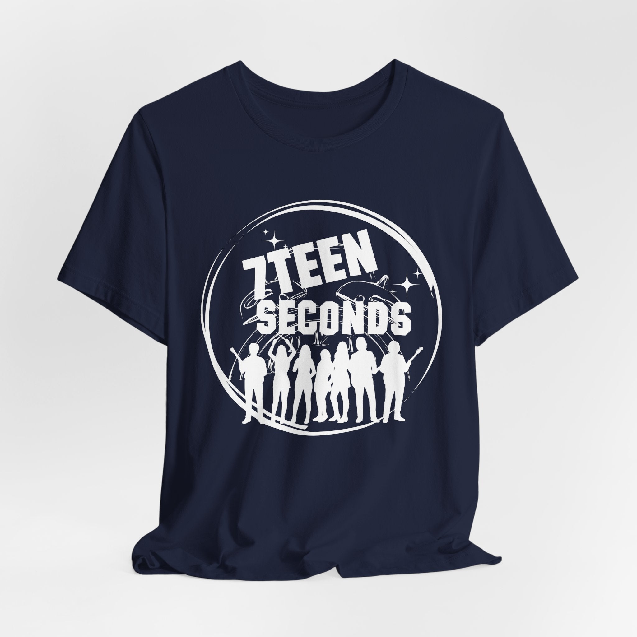 7Teen Seconds band logo T-Shirt | silhouette rock group tee