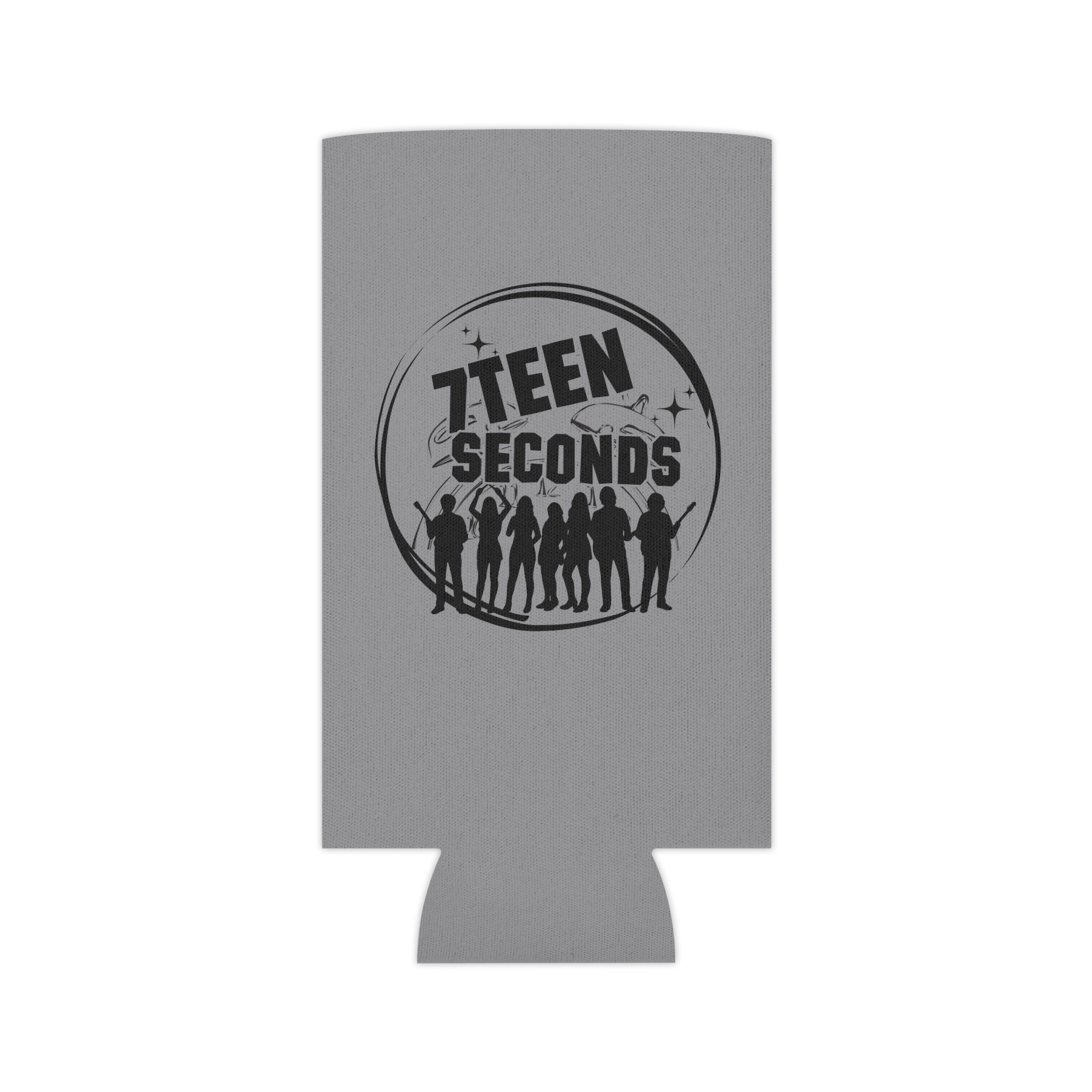 7TEEN SECONDS band logo Can Cooler | concert drink koozie