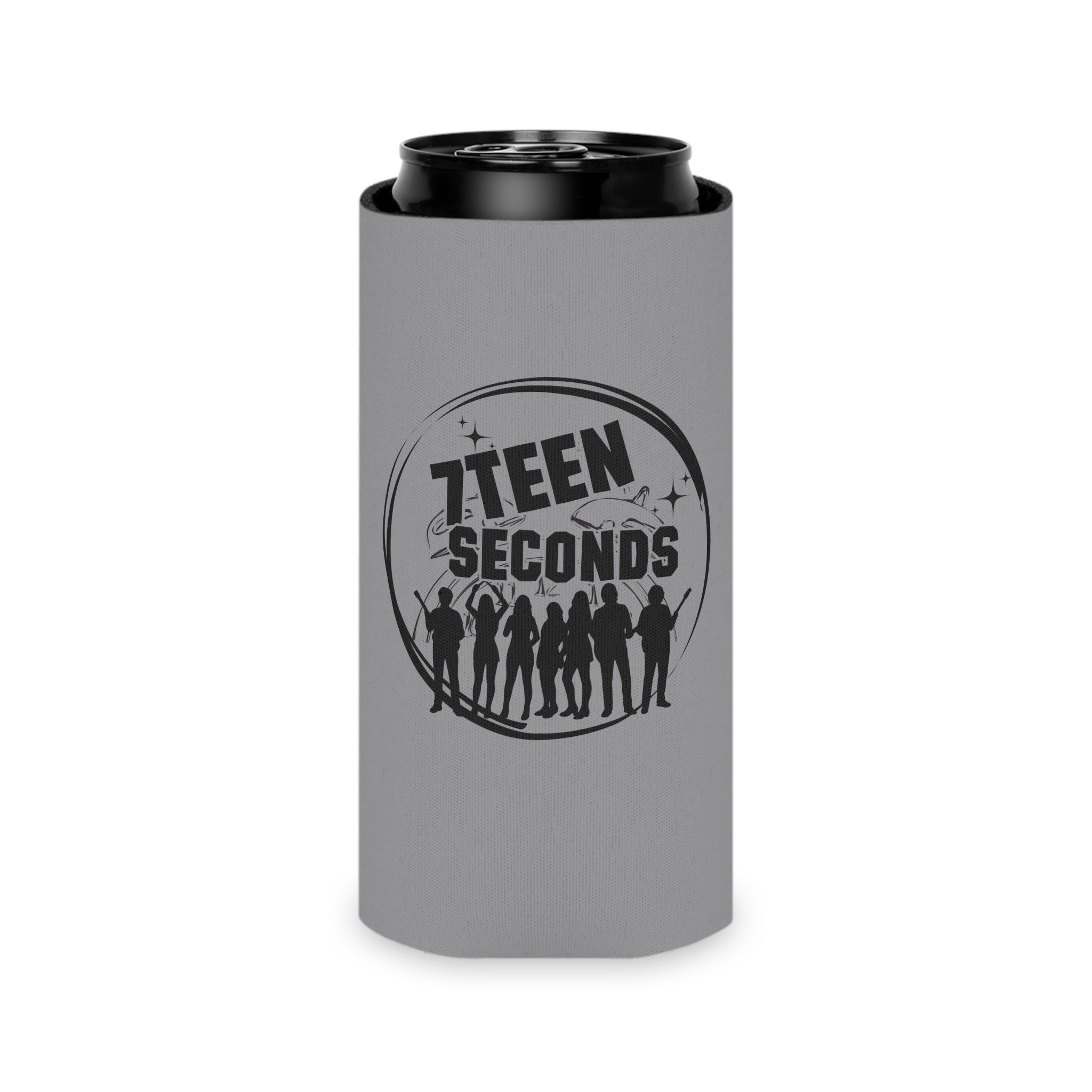 7TEEN SECONDS band logo Can Cooler | concert drink koozie