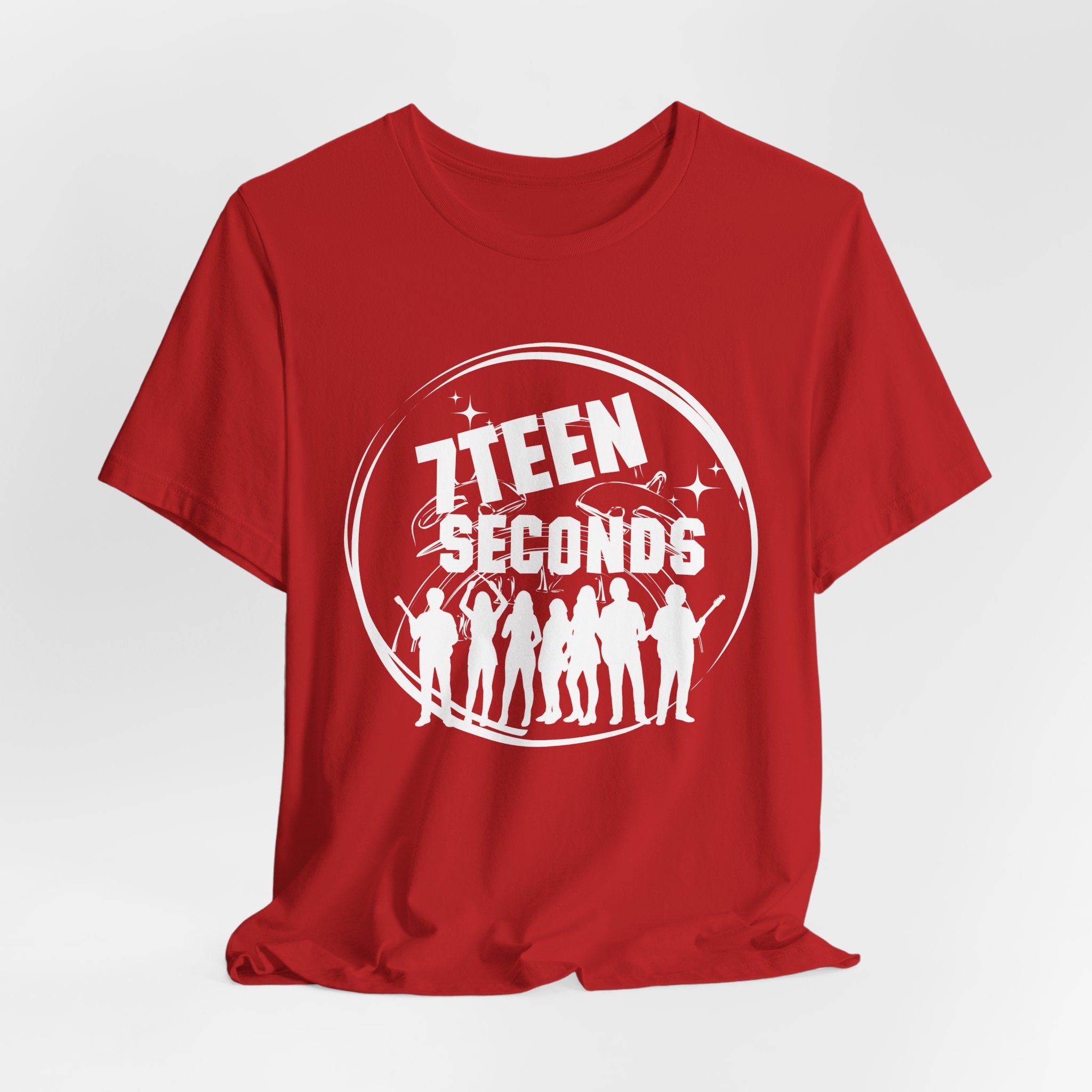 7Teen Seconds band logo T-Shirt | silhouette rock group tee