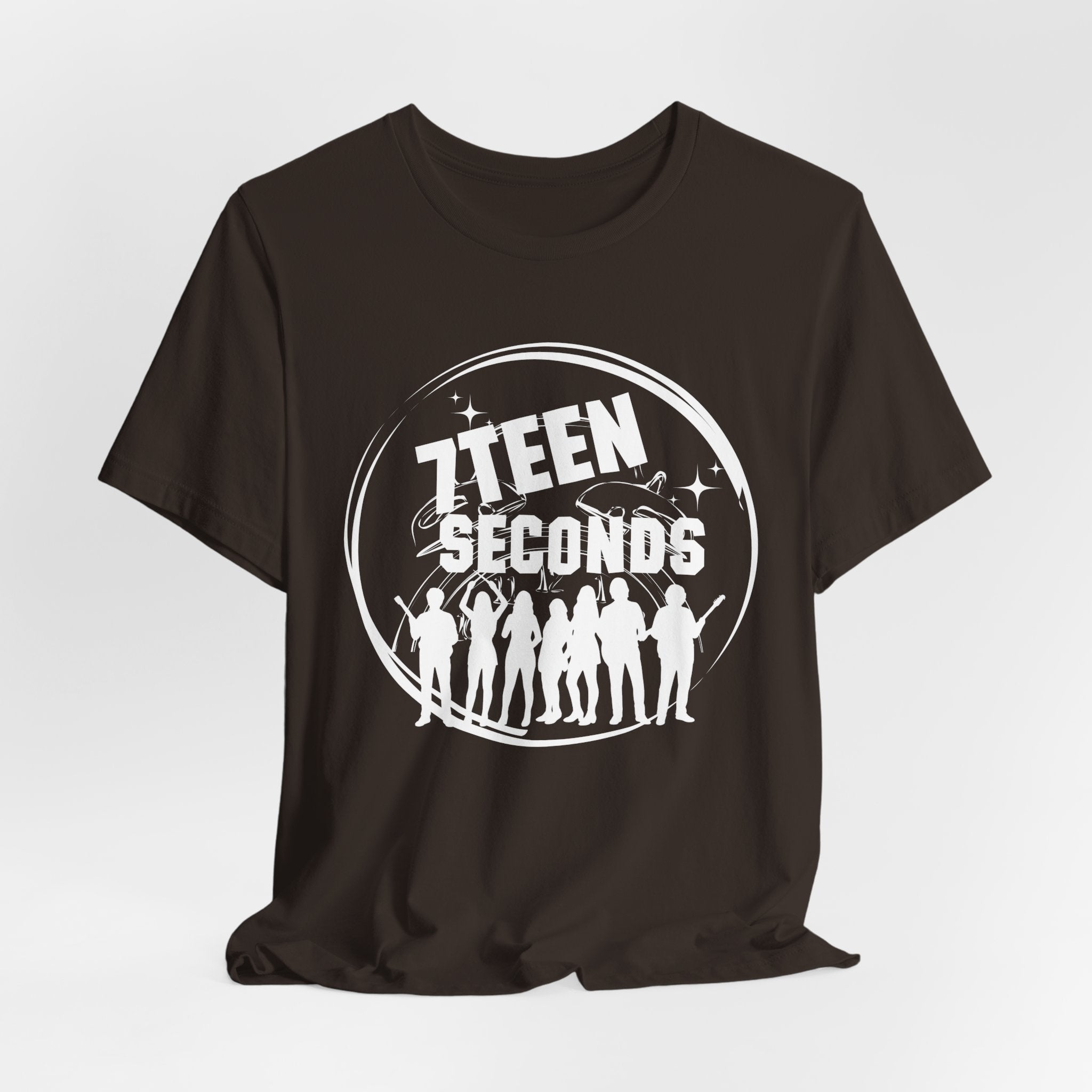 7Teen Seconds band logo T-Shirt | silhouette rock group tee
