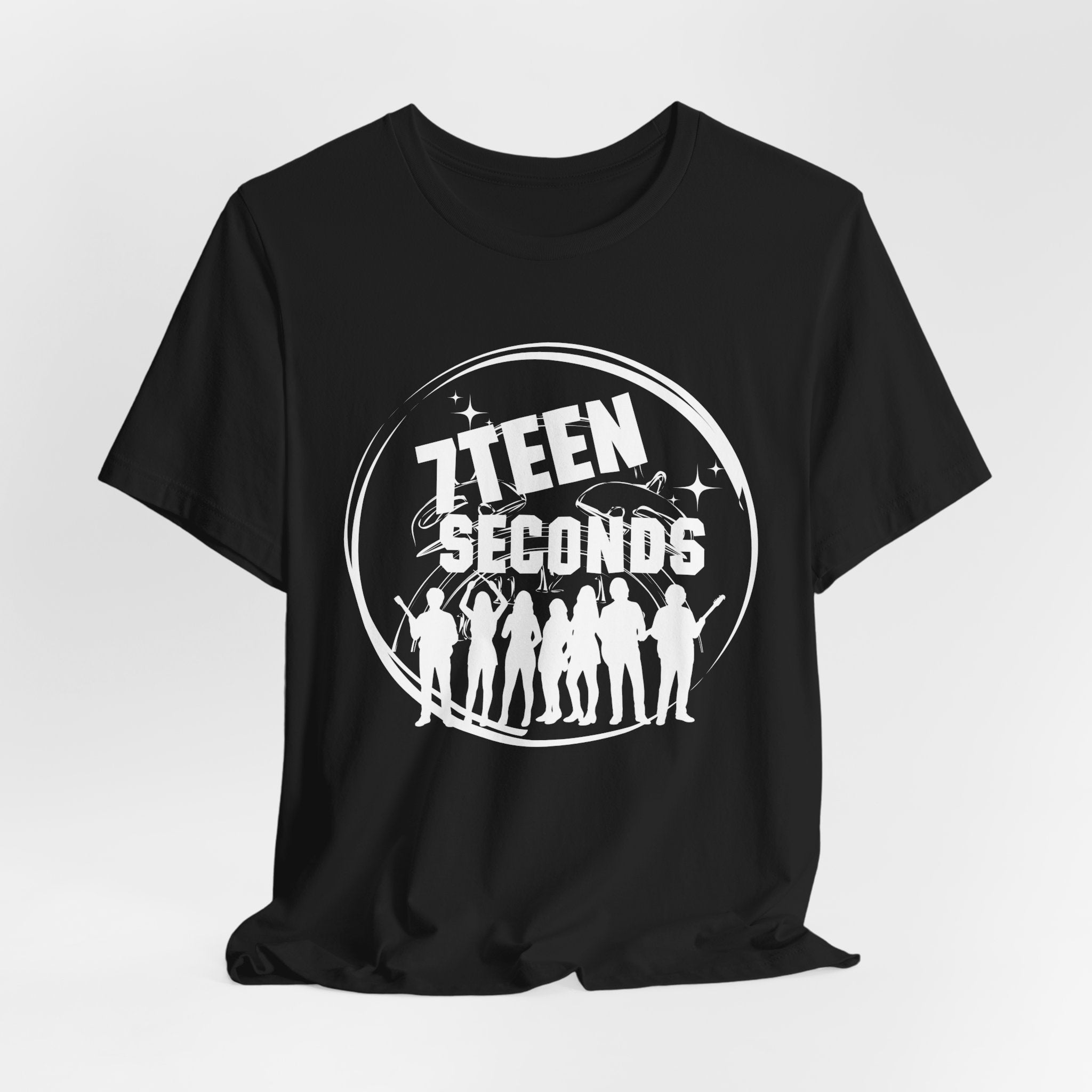 7Teen Seconds band logo T-Shirt | silhouette rock group tee