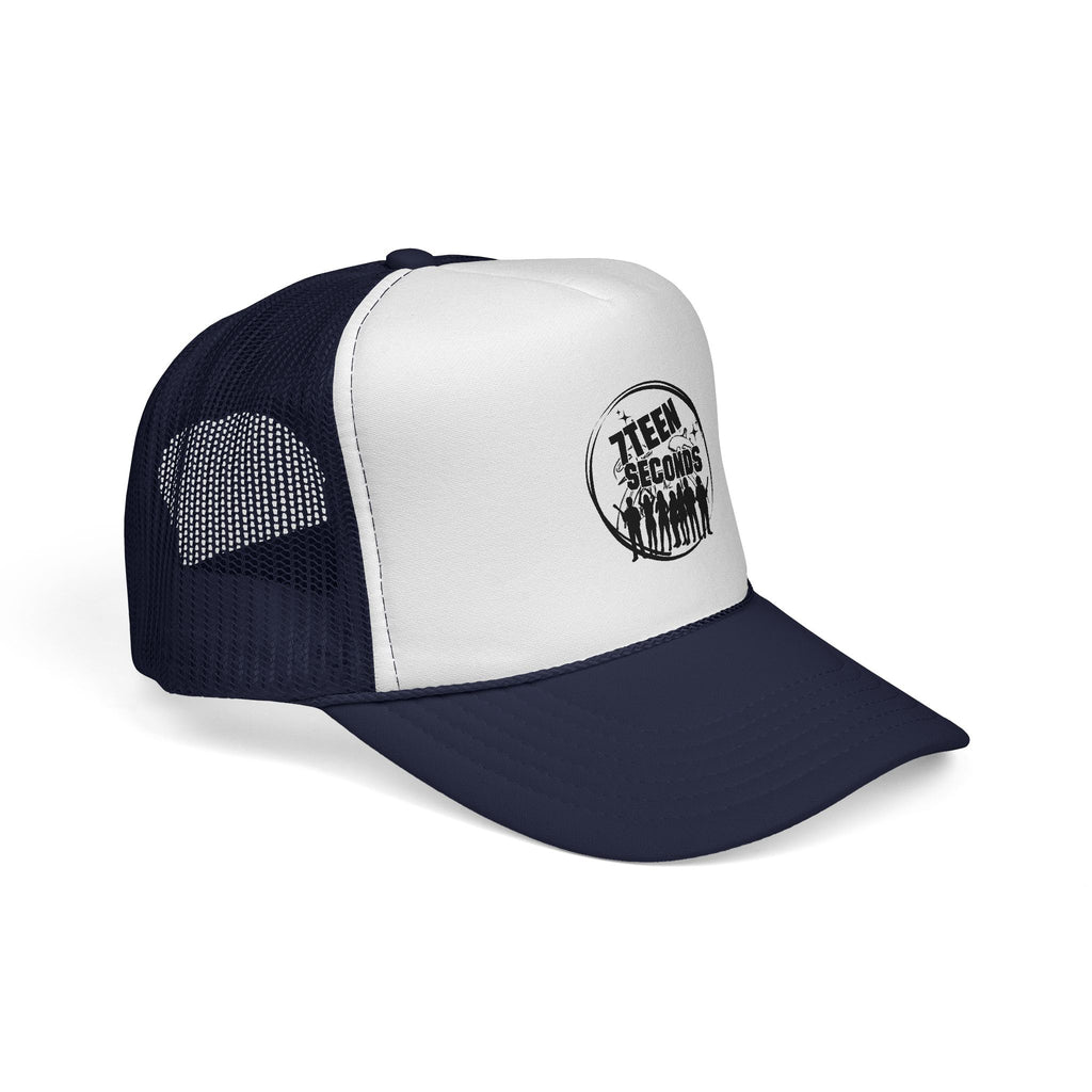 7Teen Seconds logo Trucker Cap | Retro distressed band emblem