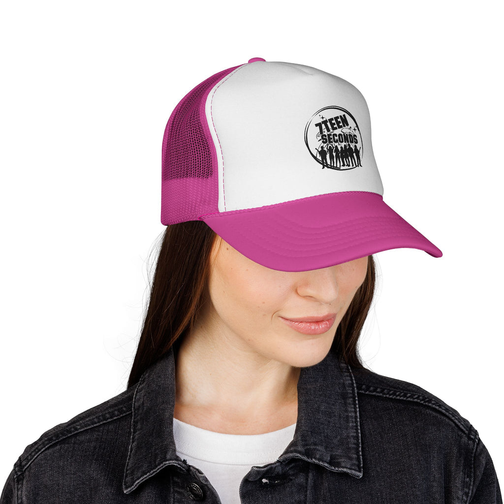 7Teen Seconds logo Trucker Cap | Retro distressed band emblem
