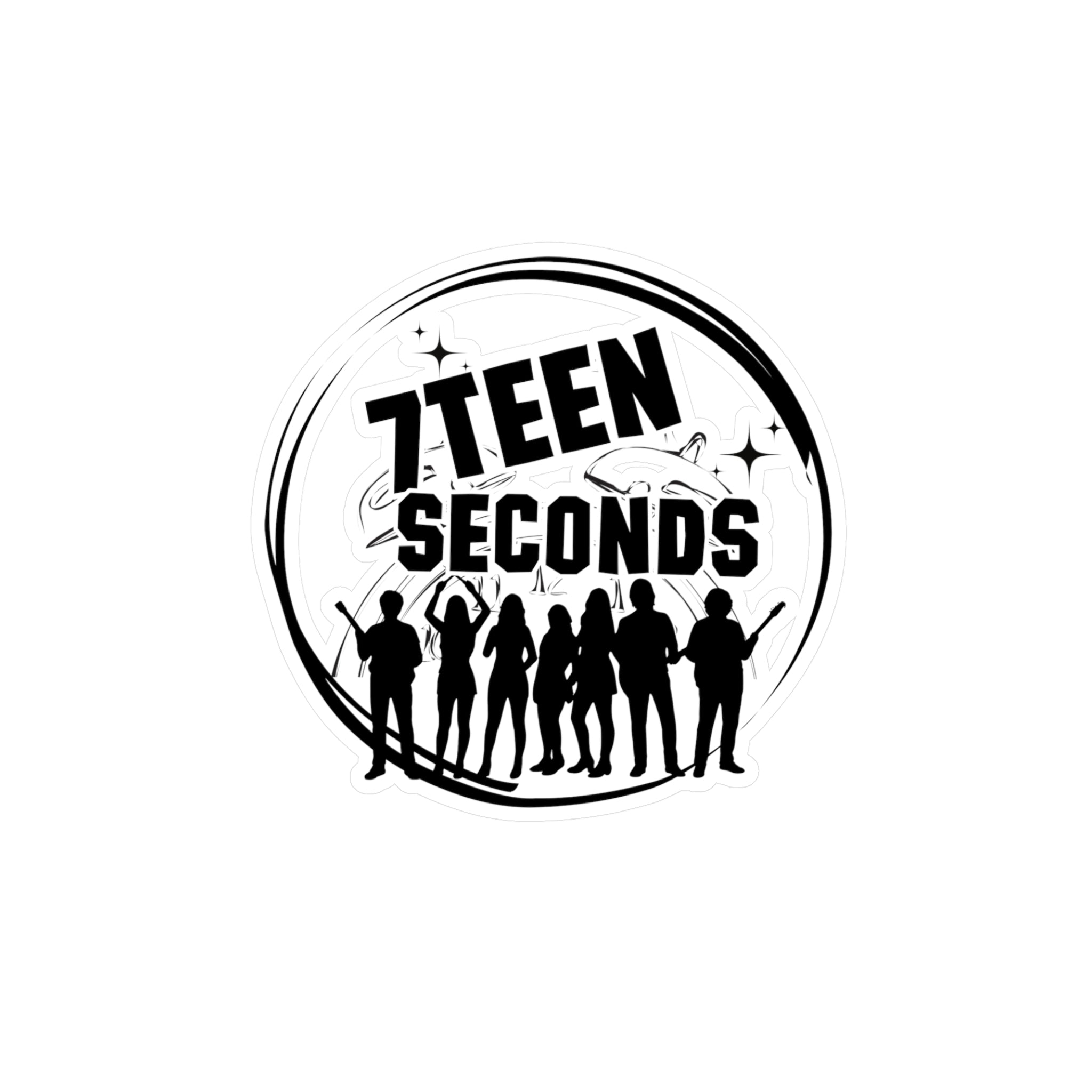 7Teen Seconds band logo Sticker | Kiss-Cut Vinyl Decal