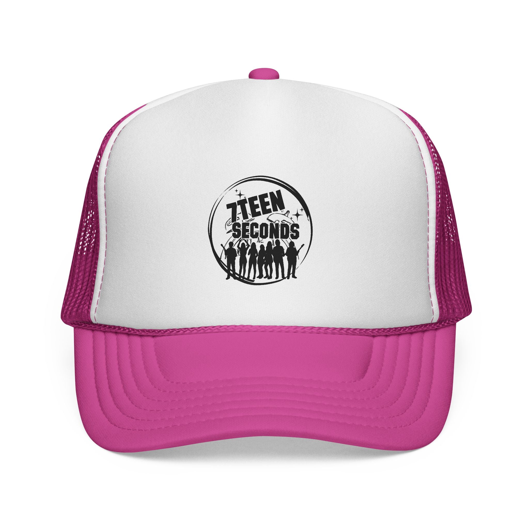 7Teen Seconds logo Trucker Cap | Retro distressed band emblem