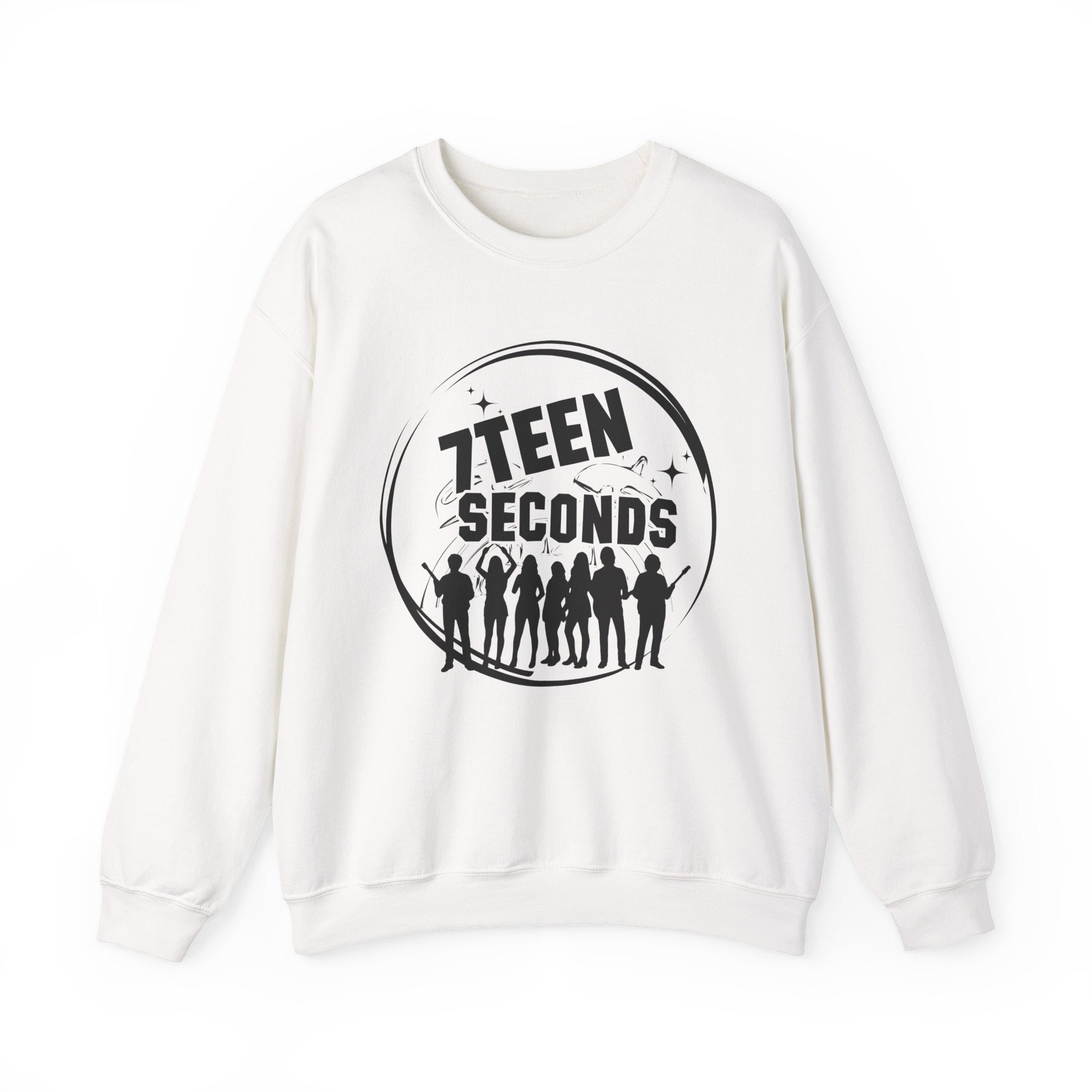 7Teen Seconds White Crewneck Sweatshirt | Classic Pullover