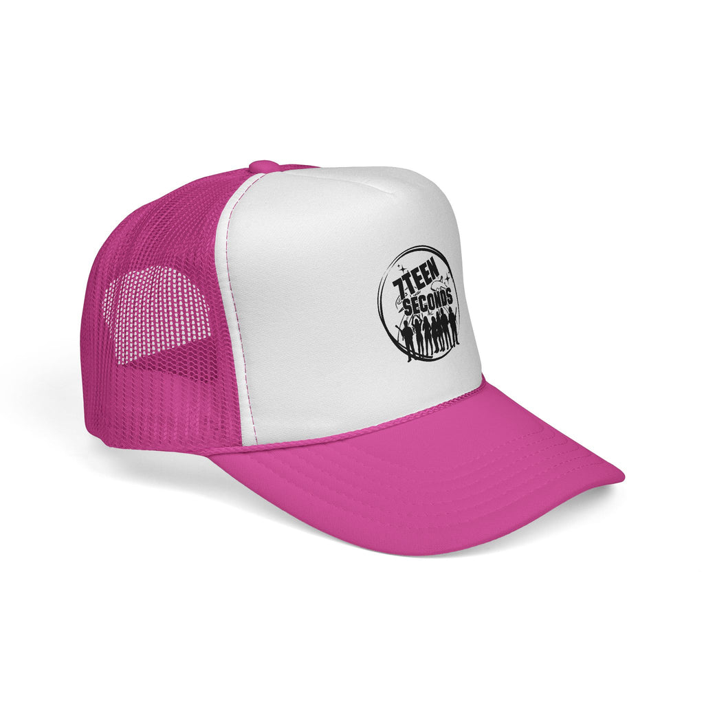 7Teen Seconds logo Trucker Cap | Retro distressed band emblem
