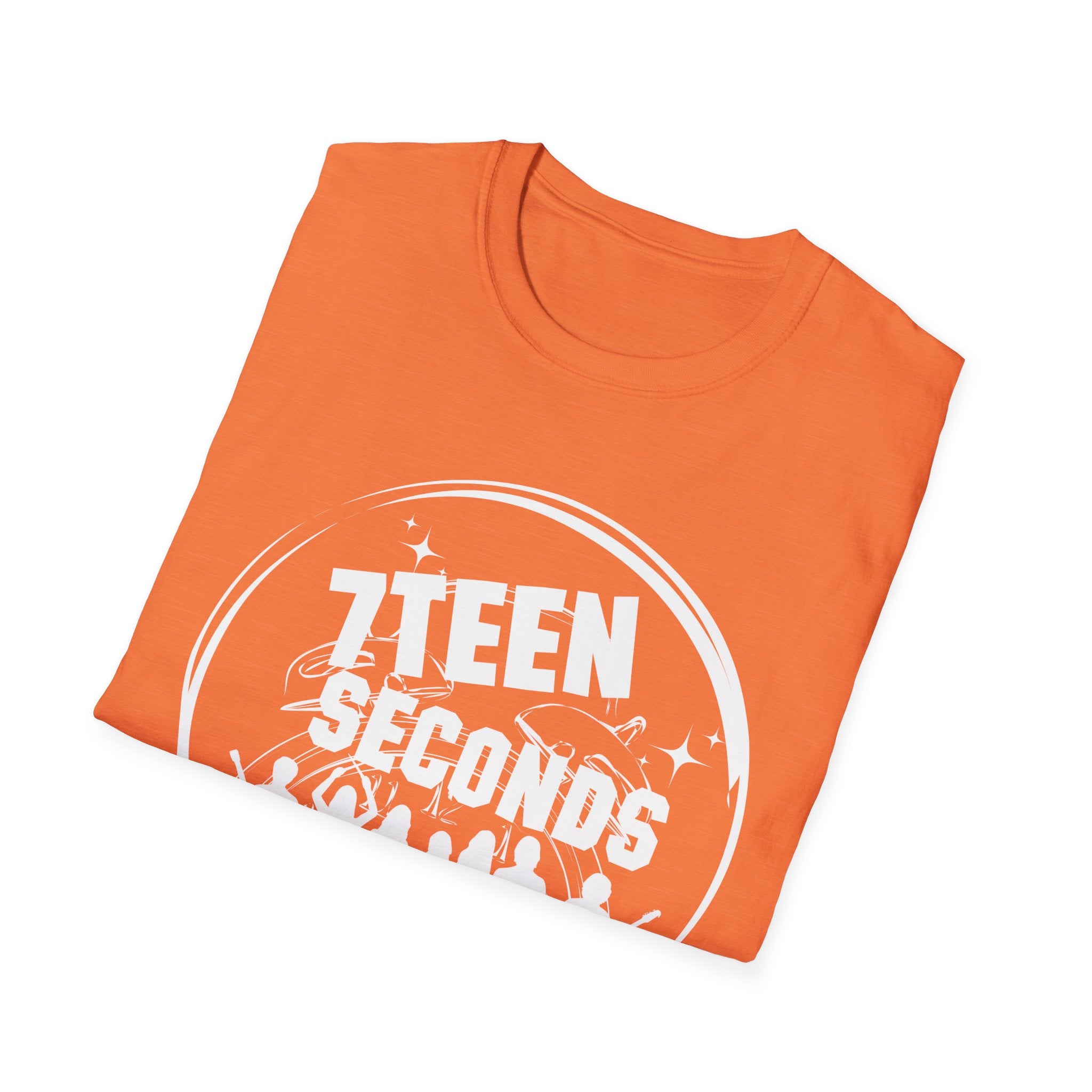 Teen Seconds silhouette band logo T-Shirt | music tee, orange crewneck