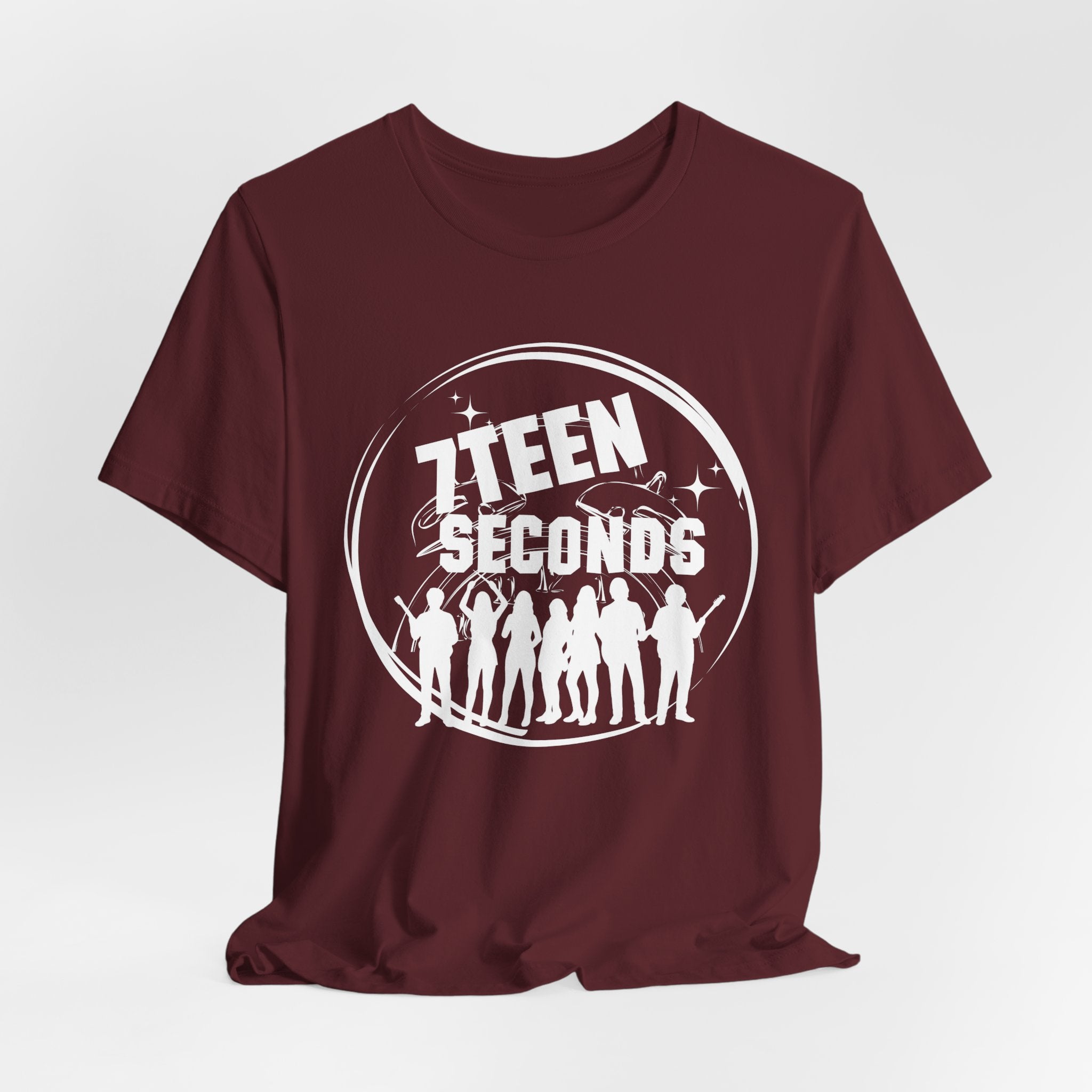 7Teen Seconds band logo T-Shirt | silhouette rock group tee