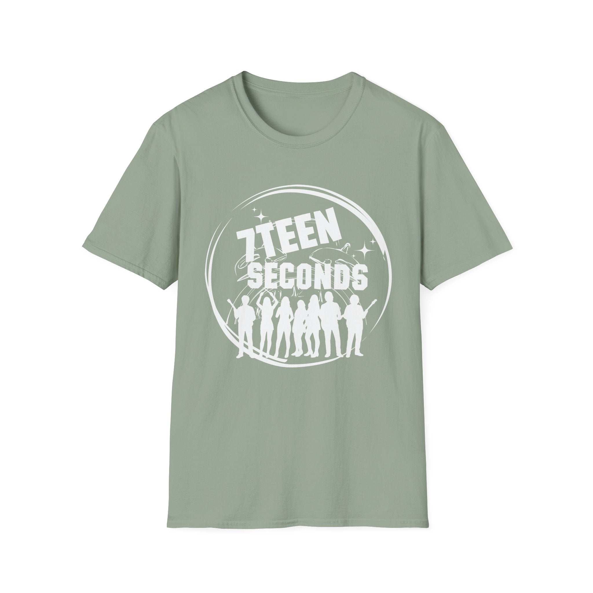 Teen Seconds silhouette band logo T-Shirt | music tee, orange crewneck
