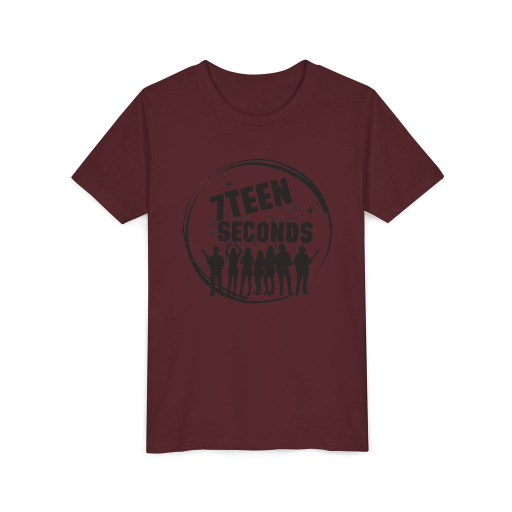 7 Teen Seconds silhouette band logo Youth Tee | Kids Graphic T-Shirt