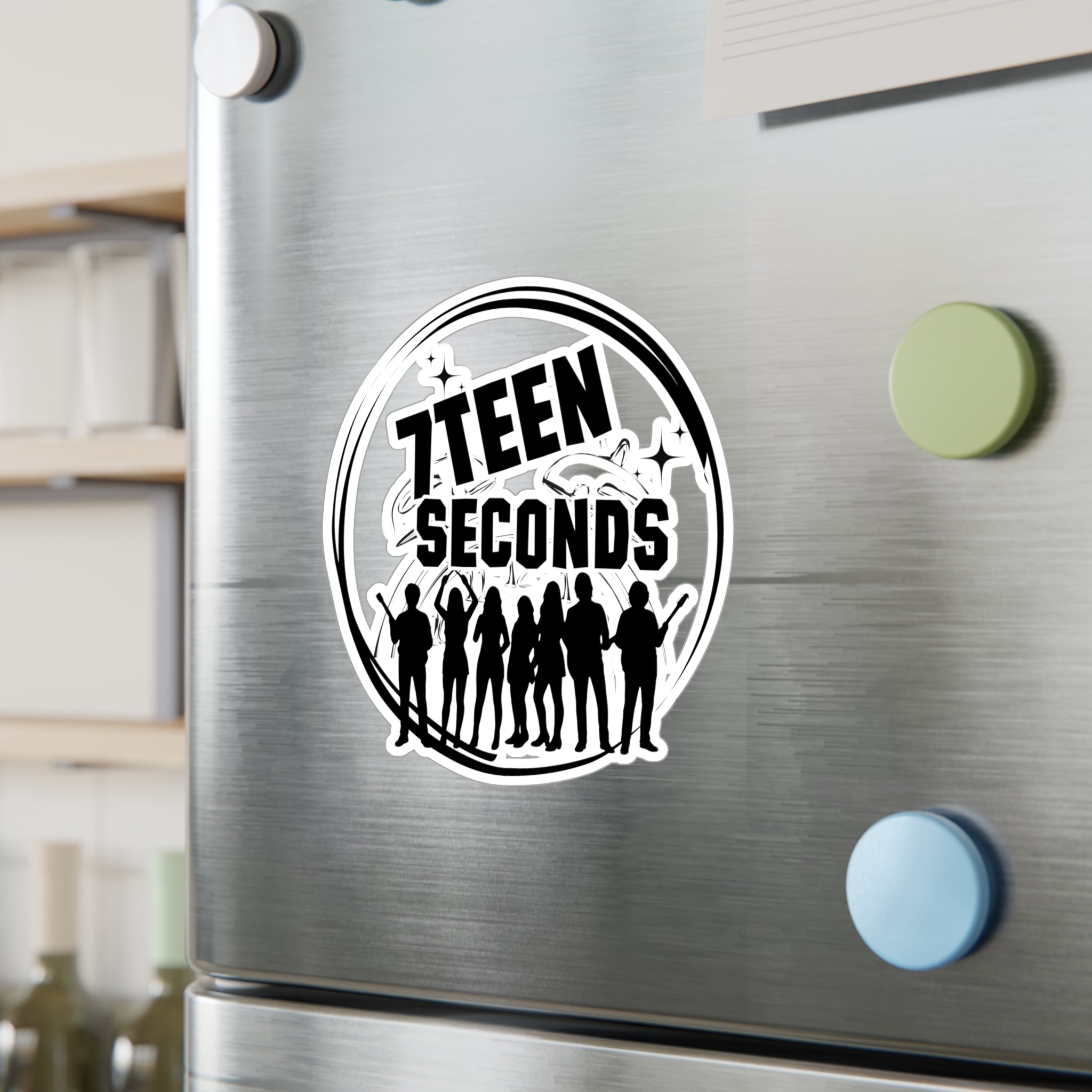 7Teen Seconds band logo Sticker | Kiss-Cut Vinyl Decal
