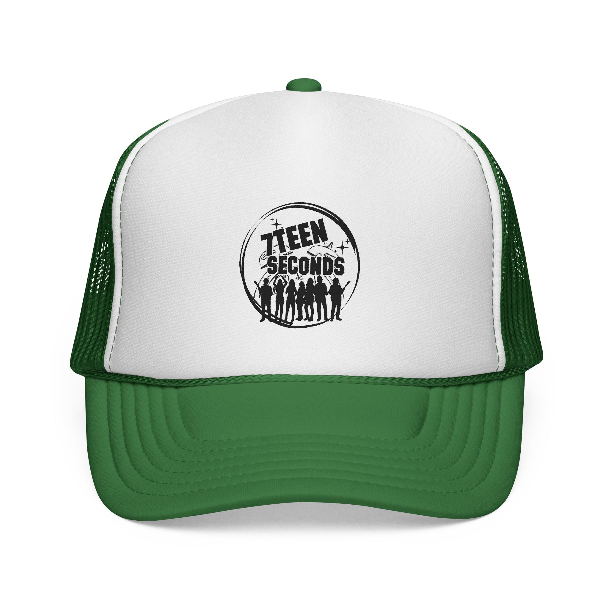 7Teen Seconds logo Trucker Cap | Retro distressed band emblem