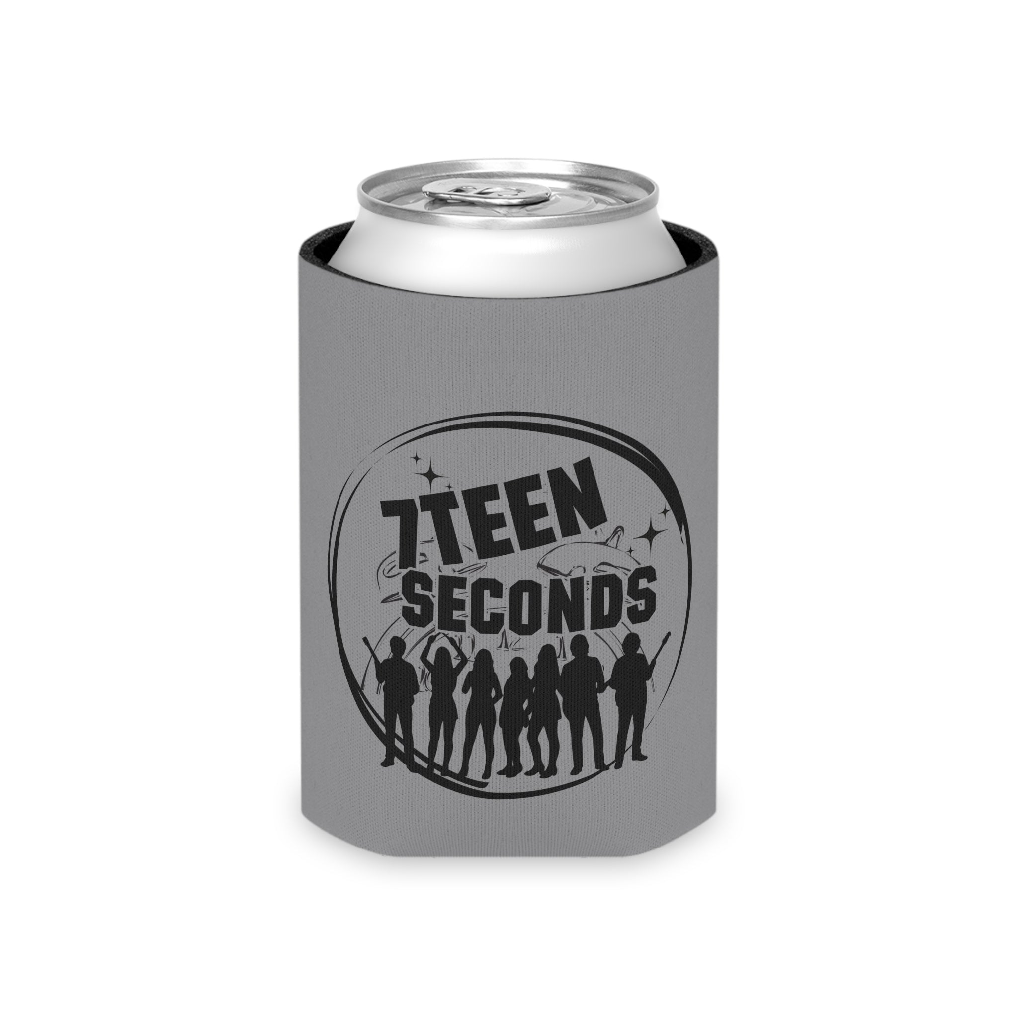7TEEN SECONDS band logo Can Cooler | concert drink koozie