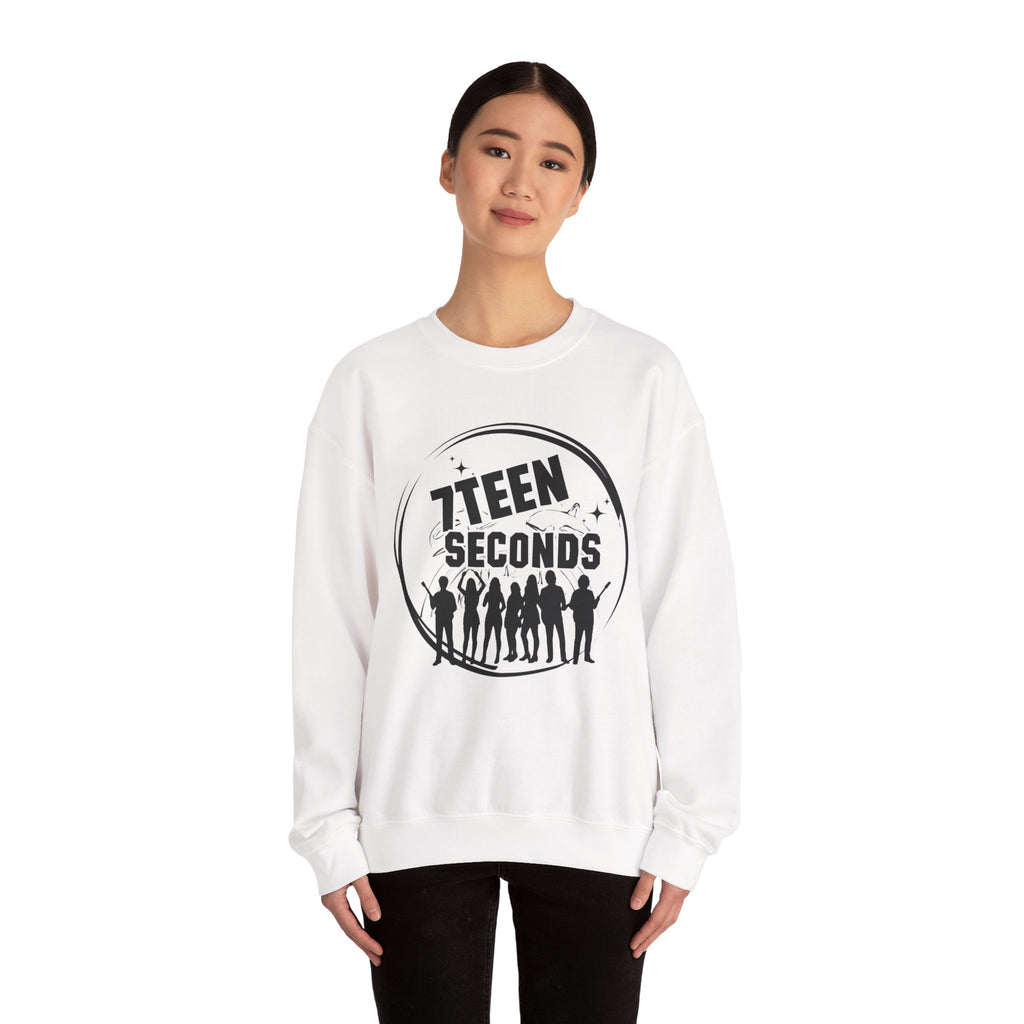 7Teen Seconds White Crewneck Sweatshirt | Classic Pullover