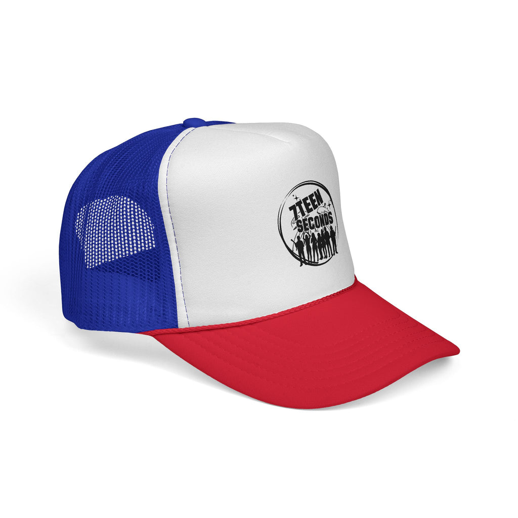 7Teen Seconds logo Trucker Cap | Retro distressed band emblem