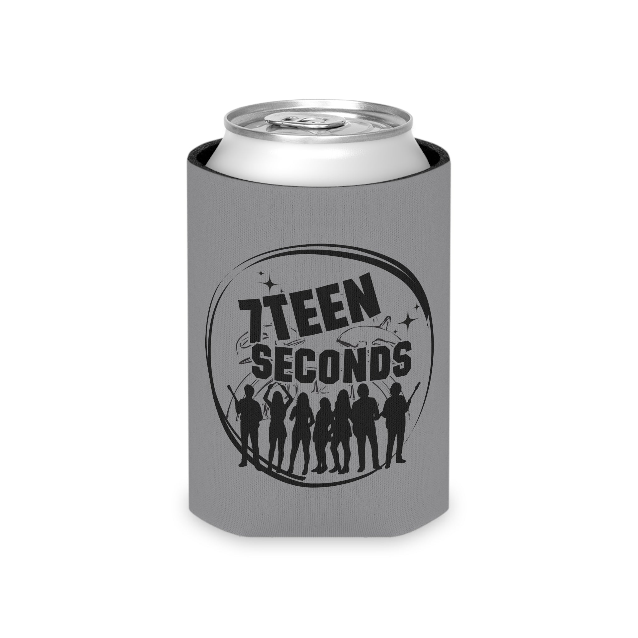 7TEEN SECONDS band logo Can Cooler | concert drink koozie