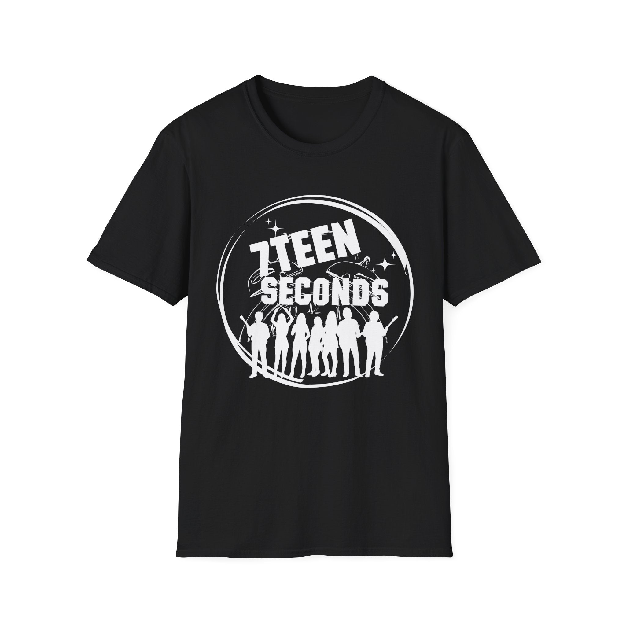 Teen Seconds silhouette band logo T-Shirt | music tee, orange crewneck