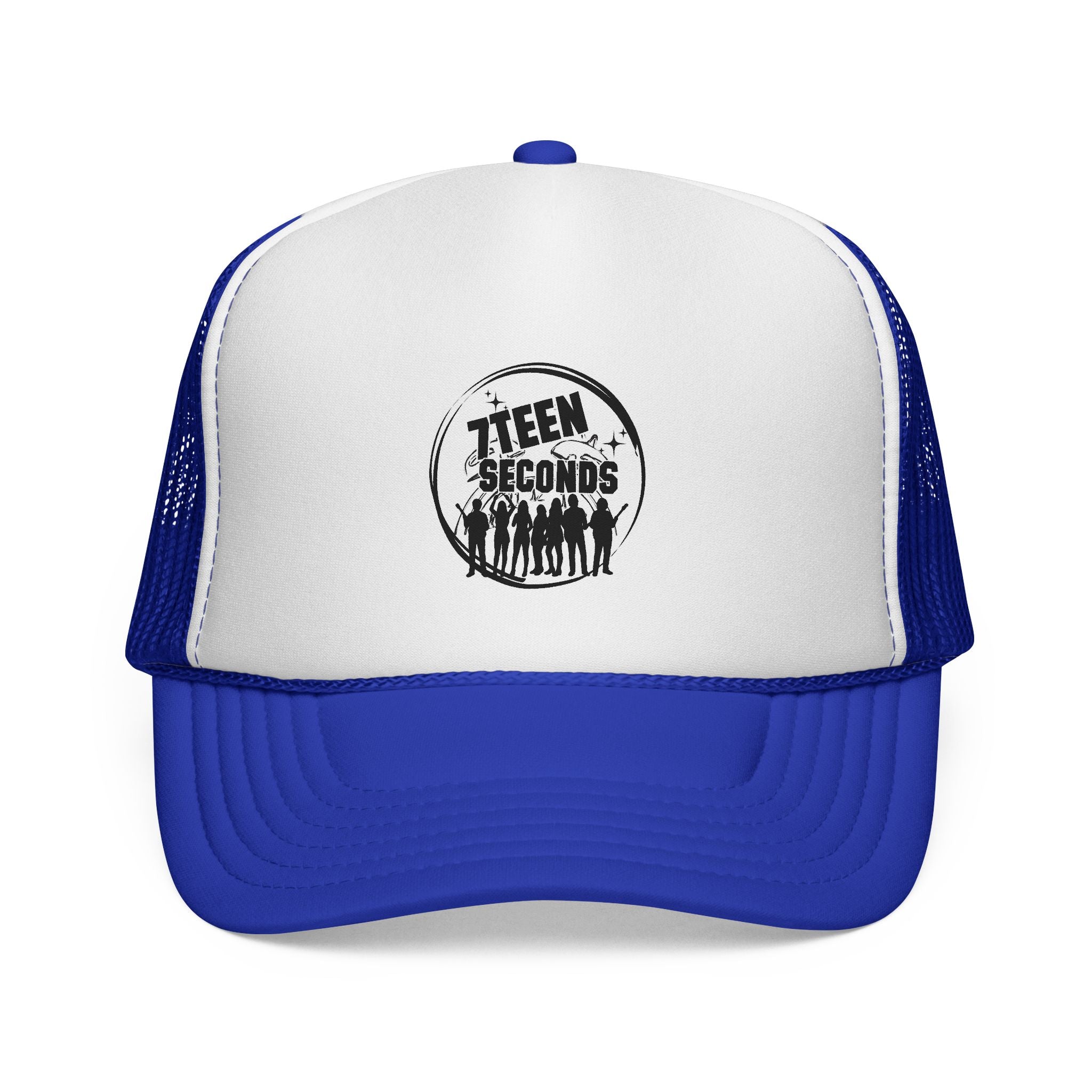 7Teen Seconds logo Trucker Cap | Retro distressed band emblem