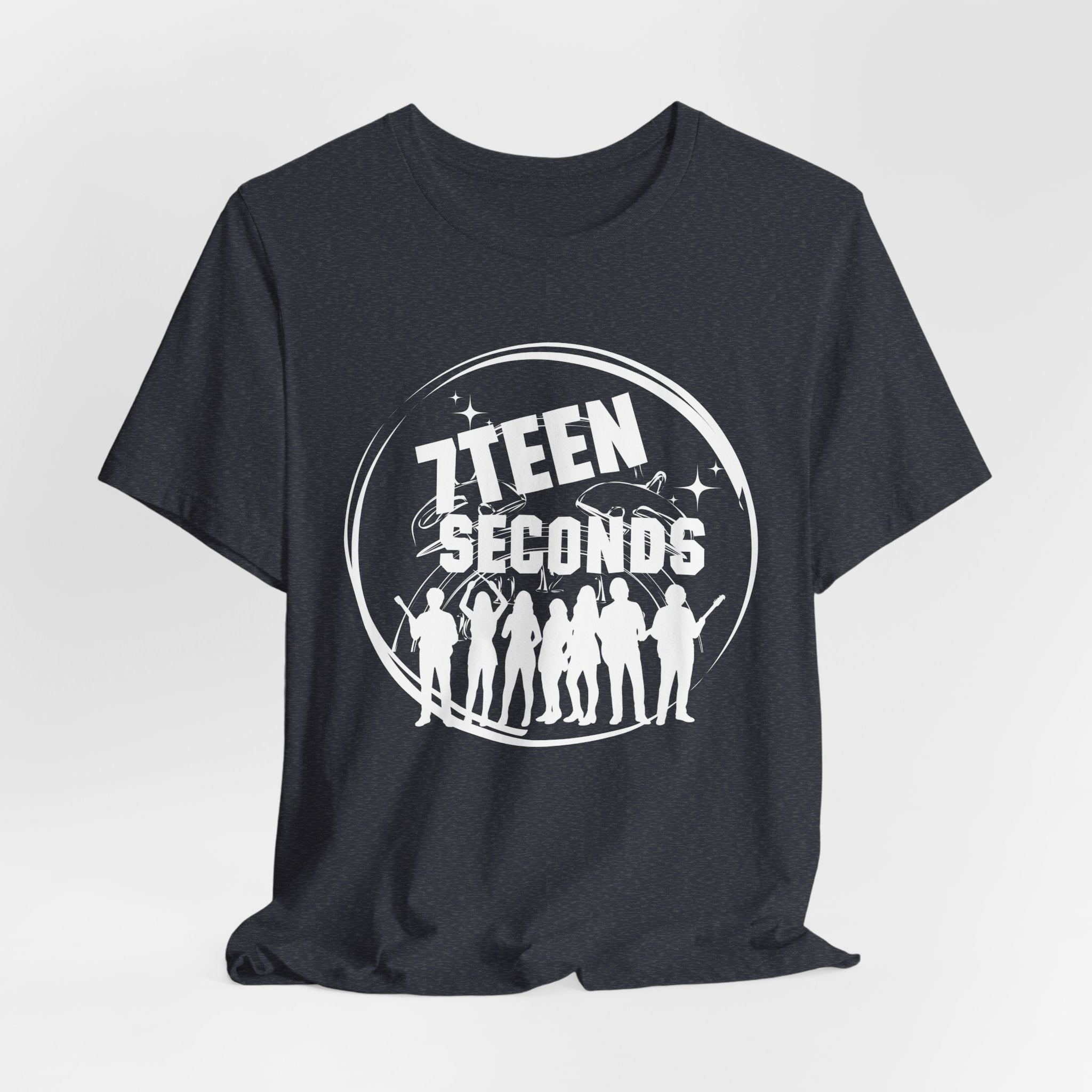 7Teen Seconds band logo T-Shirt | silhouette rock group tee