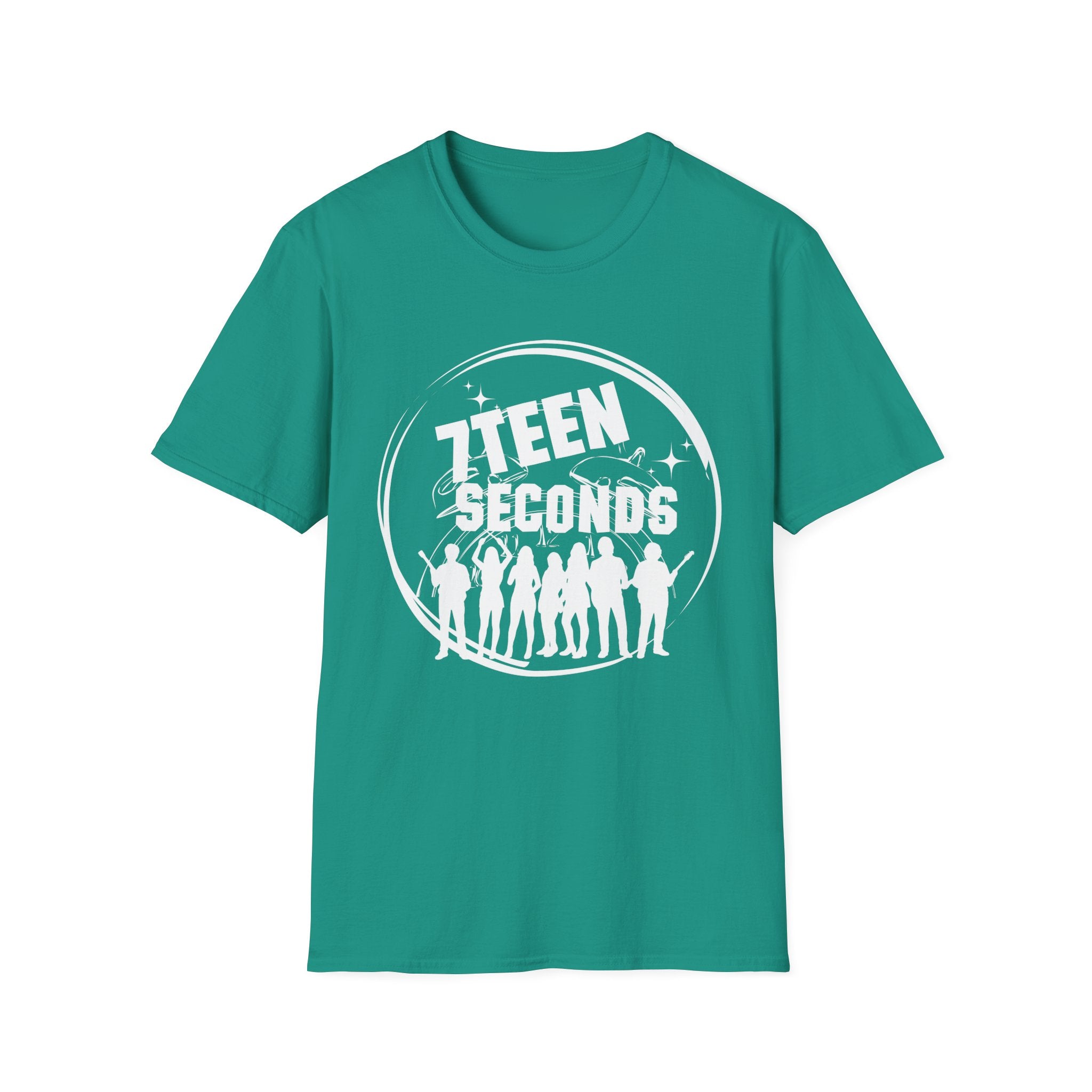 Teen Seconds silhouette band logo T-Shirt | music tee, orange crewneck