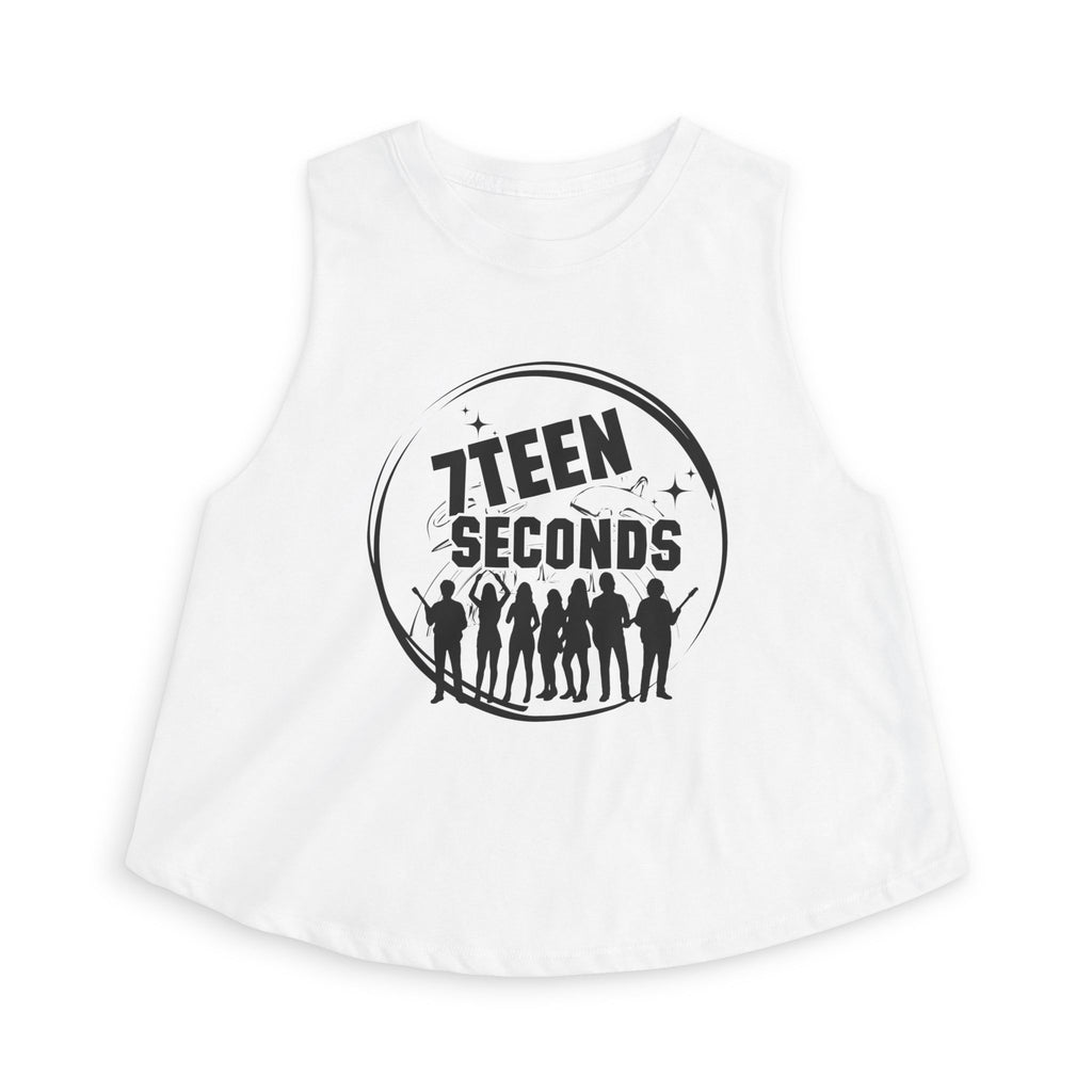 7Teen Seconds Band Logo Crop Top | Silhouette Rock Group Graphic Tank