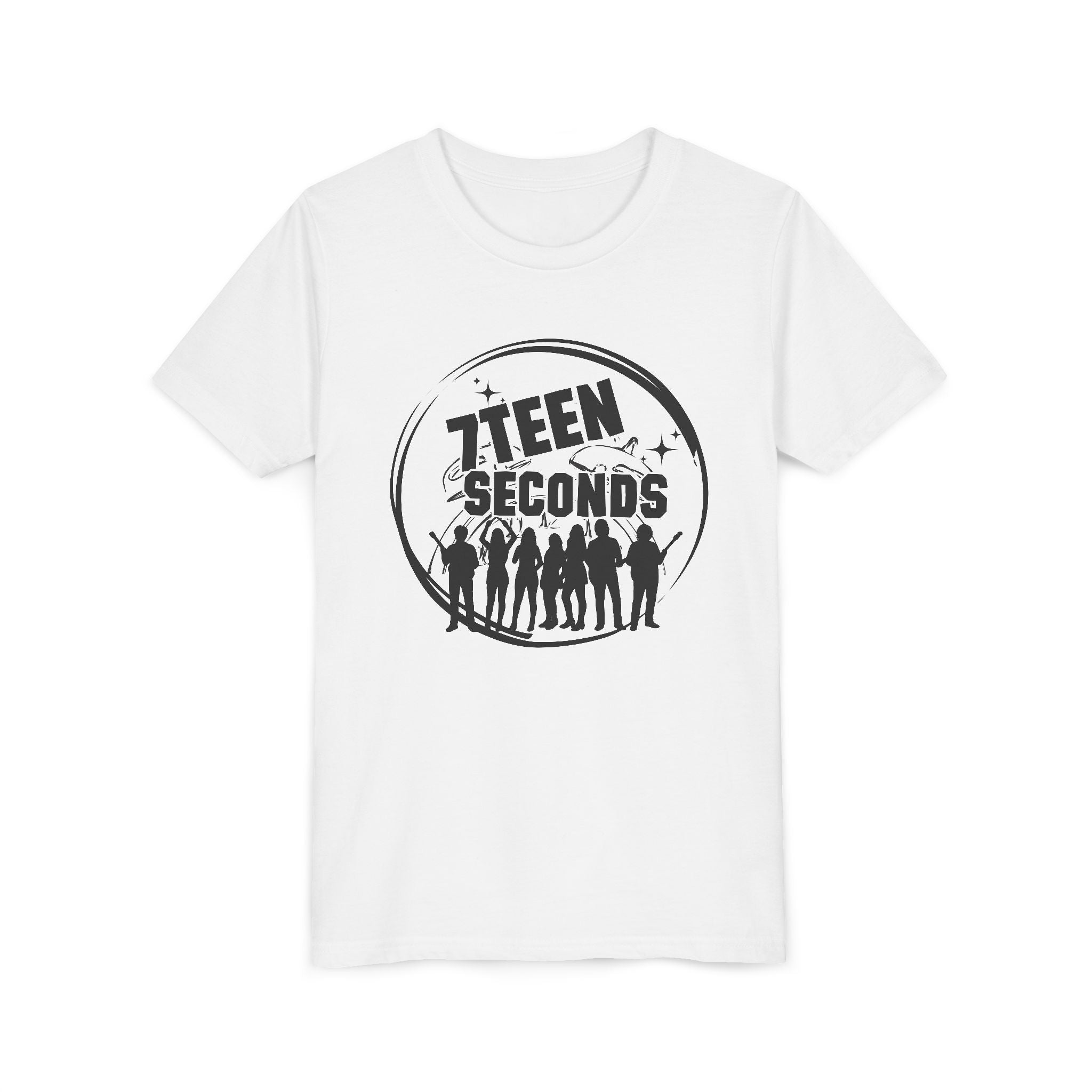 7 Teen Seconds silhouette band logo Youth Tee | Kids Graphic T-Shirt