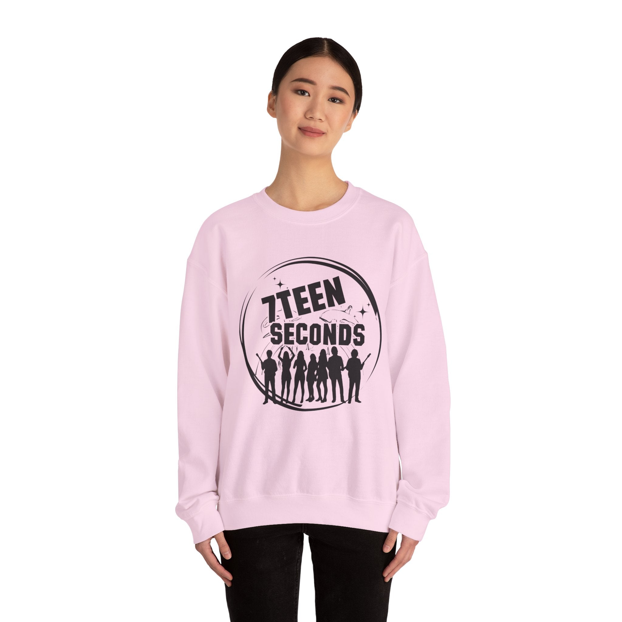 7Teen Seconds White Crewneck Sweatshirt | Classic Pullover