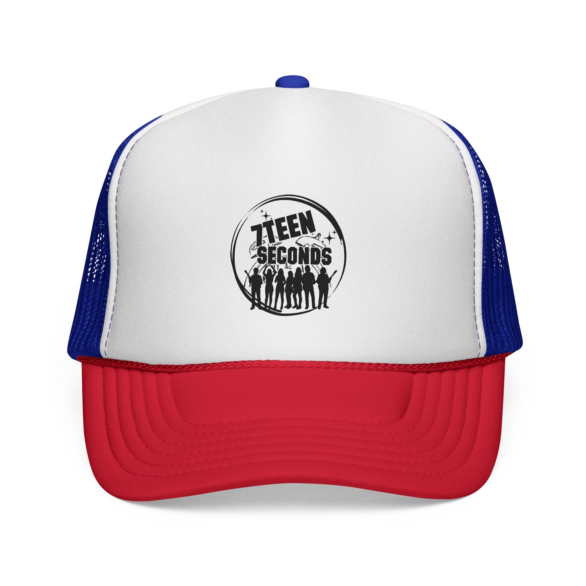 7Teen Seconds logo Trucker Cap | Retro distressed band emblem